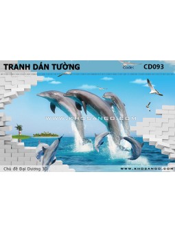 Tranh dán tường Đại Dương 3D CD093