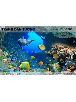 Tranh dán tường Đại Dương 3D DH-0006