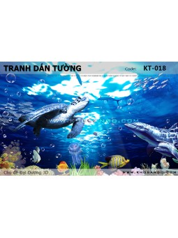 Tranh dán tường Đại Dương 3D KT-018