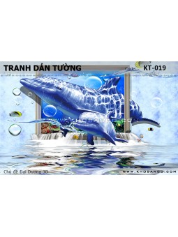 Tranh dán tường Đại Dương 3D KT-019