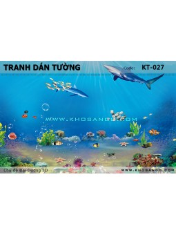 Tranh dán tường Đại Dương 3D KT-027