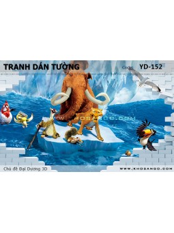 Tranh dán tường Đại Dương 3D YD-152