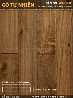 Sàn gỗ Walnut 600mm