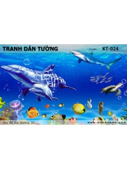 Tranh dán tường Đại Dương 3D KT-024