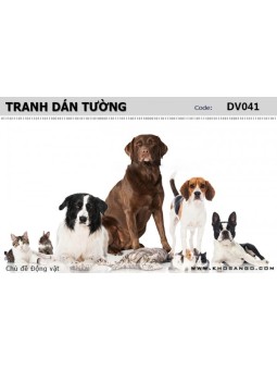 Tranh dán tường Động vật DV041