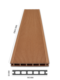 Gỗ Nhựa EX145x22 Cacao