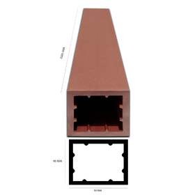 EXWood WPC EX90x90 Cedar