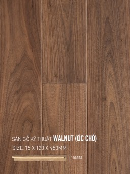 Sàn gỗ Walnut Engineered 120x450mm