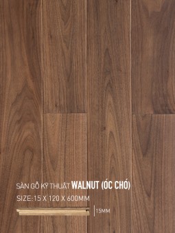 Sàn gỗ Walnut Engineered 120x600mm