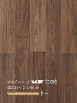 Sàn gỗ Walnut Engineered 120x900mm