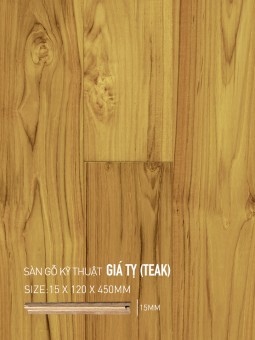 Teak hardwood Flooring 120x450mm