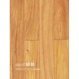 Sàn gỗ gõ đỏ 120x600mm