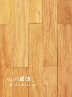 Sàn gỗ gõ đỏ 90x750mm