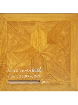 Sàn gỗ Mỹ Thuật Gõ Đỏ 600x600mm