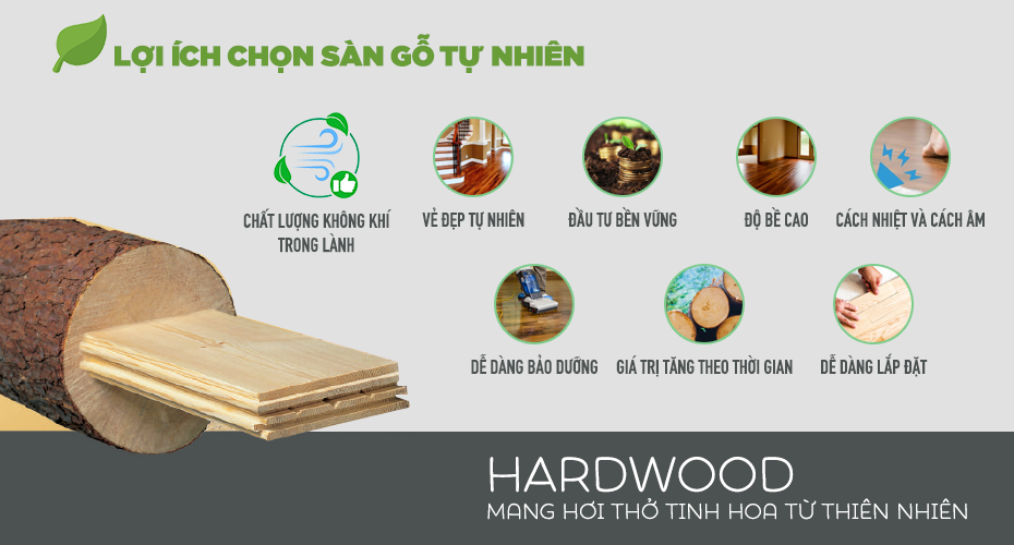 Lợi ích sàn gỗ tự nhiên 