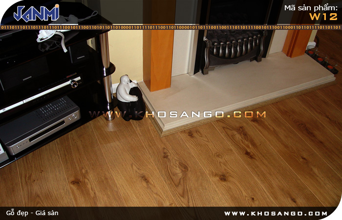 Sàn gỗ JANMI W12 - Lót sàn gỗ phòng khách