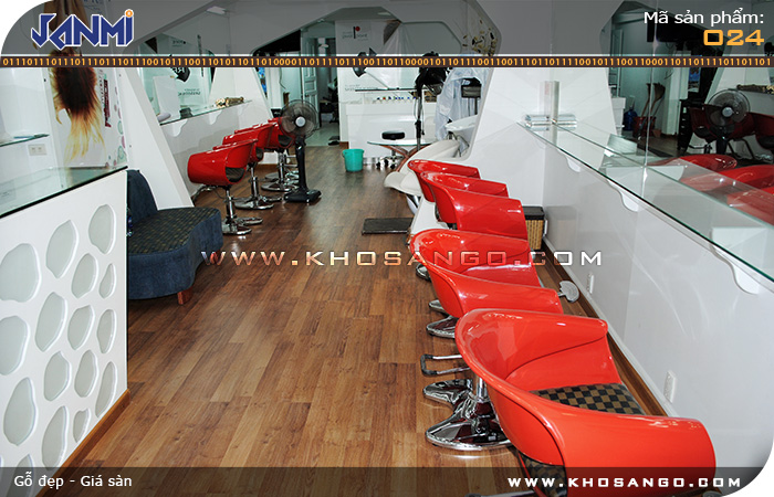 Sàn gỗ JANMI O24 -Lót sàn salon chăm sóc tóc